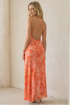 Vestido Maxi Bodycon Con Tirantes Cruzados En Malla